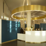 Hall de la clinique Saint Jean à Montpellier réalisé par l'agence d'architecture A+