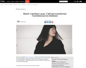 Marie-Caroline Lucat L'oeil qui transforme l'architecture en émotion Forbes
